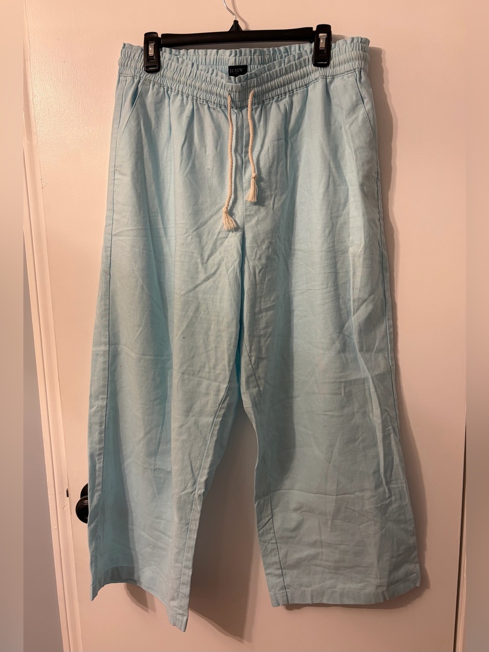 J CREW Light Blue Women’s Drawstring Linen Pants